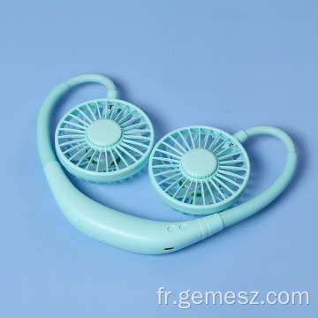 Mini ventilateur de cou suspendu usb 1200mah rechargeable